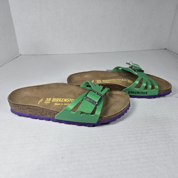Birkenstock Molina Birk-flor Graceful Green Slide Sandal Size EU 35 Nar W4 or Y2 - Picture 6 of 10